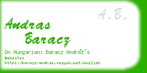 andras baracz business card